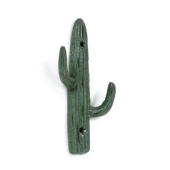 Single Cast Iron Cactus Wall Hook - Picture 1 of 6